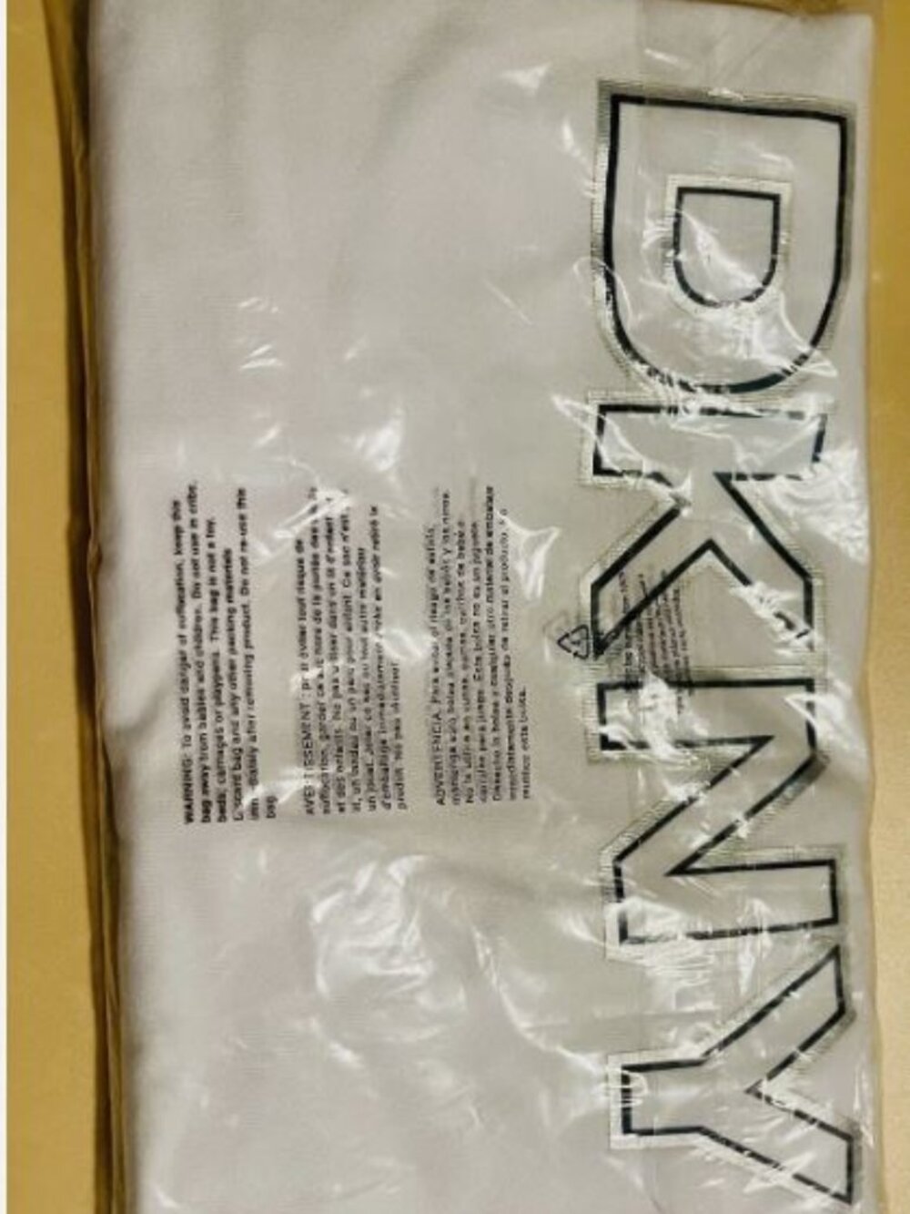 DKNY Sport Women’s White Graphic T-Shirt Cotton Blend Short Sleeve Size M - Picture 3 of 5